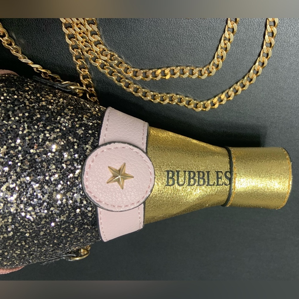 Aldo Baldromma Cheers Champagne Bottle Crossbody Bag - Picture 4 of 15